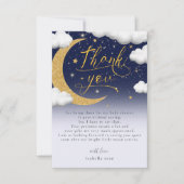 Über die Mond Baby Dusche Danke (Vorderseite)