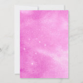 Über die Mond Baby Girl Dusche Einladung (Rückseite)