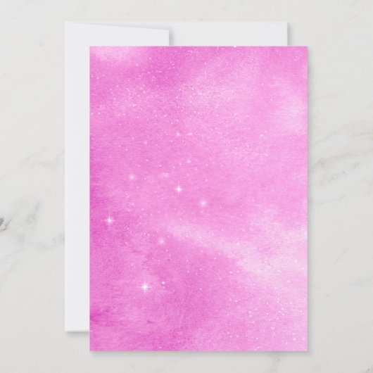 Über die Mond Baby Girl Dusche Einladung (Rückseite)