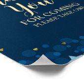 Über die Mond Babydusche Danke, dass ihr gekommen Poster (Ecke)