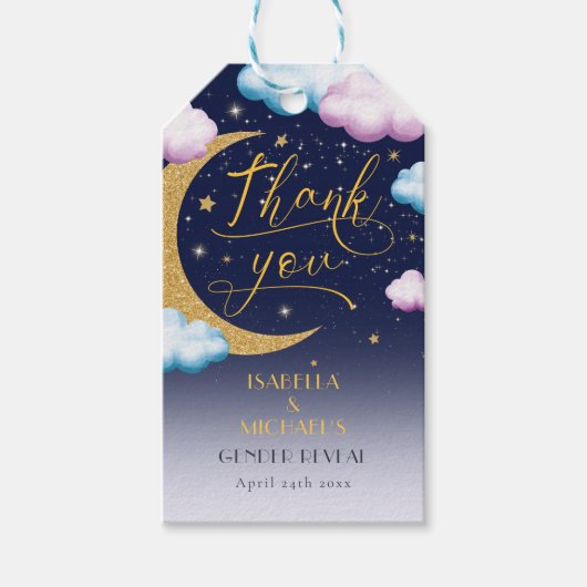 Über die Mondgeschlechtsoffenbarung danke Ihnen Geschenkanhänger (Vorderseite)