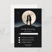 Über die Mondnachtssonne RSVP Karte (Vorne/Hinten)