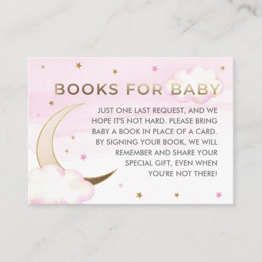 Über die Moon Book Request Insert Card (Vorderseite)