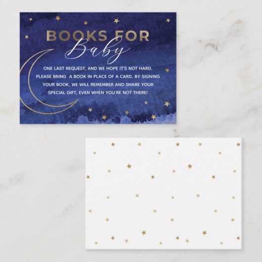 Über die Moon Book Request Insert Card (Vorne/Hinten)