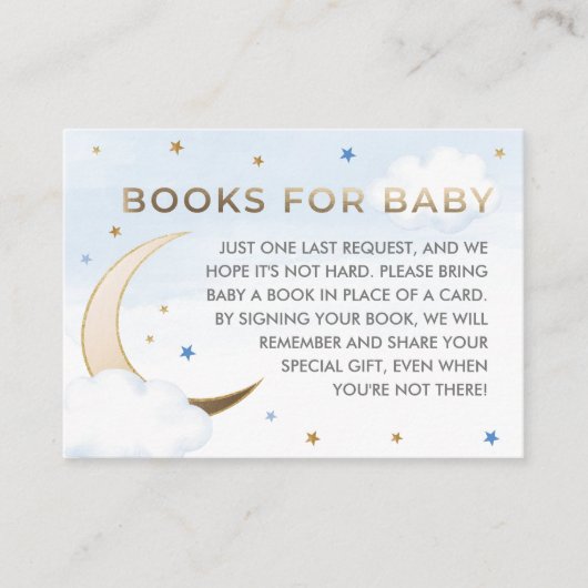 Über die Moon Book Request Insert Card (Vorderseite)