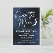 Über die Moon Engagement Party Einladung (Stehend Vorderseite)