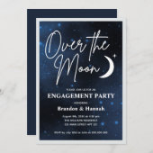 Über die Moon Engagement Party Einladung (Vorne/Hinten)