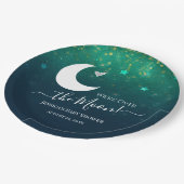 Über die Moon Star Sky Baby Dusche Pappteller (Schrägansicht)