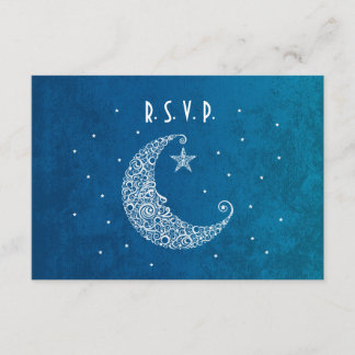 Über die Moon Wedding RSVP Karte