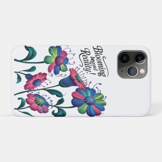 über die Realität hinaus blühen Case-Mate iPhone Hülle (Rückseite (Horizontal))
