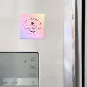 Über Die Regenbogenbrücke Benutzerdefinierte Tierg Magnet