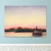 Über die Savannah Fluss - Canvas Print Leinwanddruck (Insitu (Holzboden))