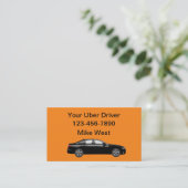 Uber Driver Bold Simple Business Cards Visitenkarte (Stehend Vorderseite)