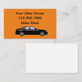 Uber Driver Bold Simple Business Cards Visitenkarte (Vorne/Hinten)