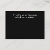 Uber Driver Contact Calling Cards for Ride Hailing Visitenkarte (Rückseite)