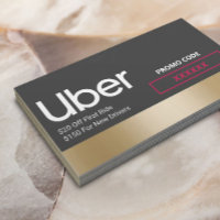 Uber Driver Modern Gold Border Reference