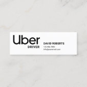 Uber Driver Promo Code Referenz Mini Visitenkarte (Rückseite)