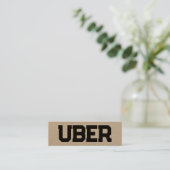 Uber Driver QR Kraft Mini Visitenkarte (Stehend Vorderseite)