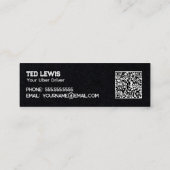 Uber Driver QR Mini Visitenkarte (Rückseite)