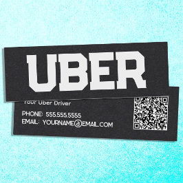 Uber Driver QR Mini Visitenkarte