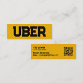 Uber Driver QR Mini Visitenkarte (Vorne/Hinten)