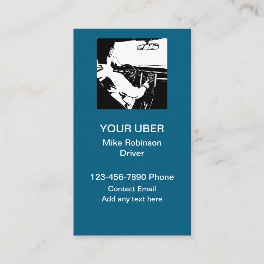 Uber Driver Ride Hailing Business Cards Visitenkarte (Vorderseite)
