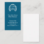 Uber Driver Simple Contact Business Cards Visitenkarte (Vorne/Hinten)