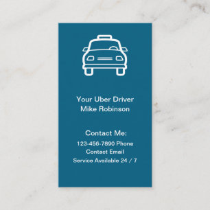 Uber Driver Simple Contact Business Cards Visitenkarte
