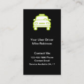 Uber Driver Simple Contact Business Cards Visitenkarte (Vorderseite)