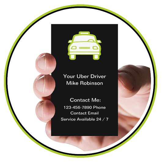 Uber Driver Simple Contact Business Cards Visitenkarte