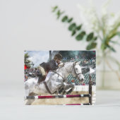 Über Easy Hunter Jumper Show Jumping Postkarte (Stehend Vorderseite)