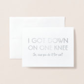 Über ein Knie - Vorschlag für ein "Funny Trauzeuge Folienkarte (Vorderseite mit Umschlag)
