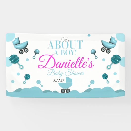 Über eine Baby-Dusche laden Sie ein Geschenkbeutel Banner (Horizontal)
