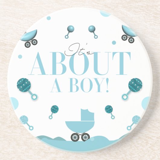 Über eine Baby-Dusche laden Sie ein Geschenkbeutel Getränkeuntersetzer (Vorne)