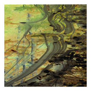 "Über einem Biber-Staudamm II" Abstrakt erweiterte Fotodruck