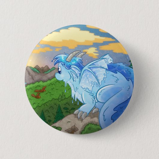 Über Erddrache-Berg hinaus Button (Vorderseite)