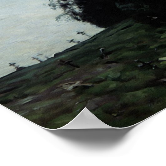 Über ewige Stille von Isaac Levitan Poster (Ecke)