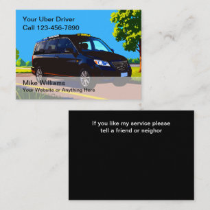Uber-Fahrer-Kontakt-Anruf-Karten für Ride-Hailing Visitenkarte