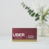 Uber-Fahrer Moderne Goldrand Empfehlung Visitenkarte (Stehend Vorderseite)