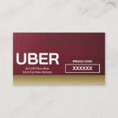 Uber-Fahrer Moderne Goldrand Empfehlung Visitenkarte (Vorderseite)