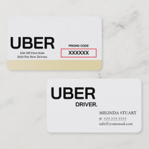 Uber-Fahrer Moderne Goldrand Empfehlung Visitenkarte