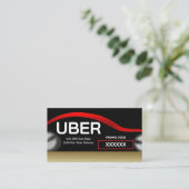 Uber-Fahrer Moderne Goldrand Empfehlung Visitenkarte (Stehend Vorderseite)