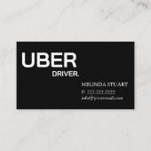 Uber-Fahrer Moderne Goldrand Empfehlung Visitenkarte (Rückseite)