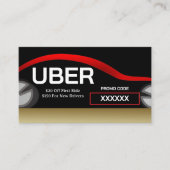 Uber-Fahrer Moderne Goldrand Empfehlung Visitenkarte (Vorderseite)