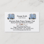 Über Fahrerhaus-Camper RV Visitenkarte (Vorderseite)