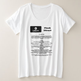 Uber Flash Direct Diretrizes Große Größe T-Shirt