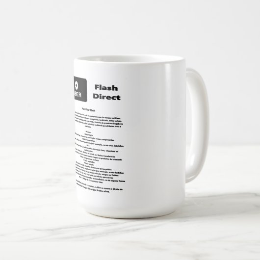 Uber Flash Direct Diretrizes Kaffeetasse (VorderseiteRechts)