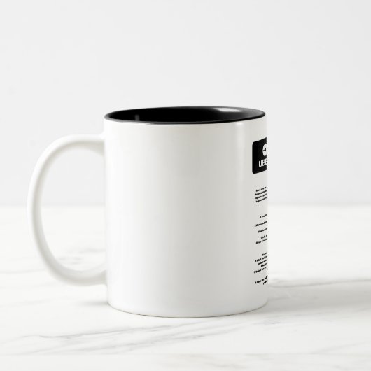 Uber Flash Direct Diretrizes Zweifarbige Tasse (Links)