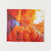 Über gesättigten orangegelben Herbstschlamm Wandteppich (Vorderseite (Horizontal))