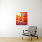 Über gesättigten orangegelben Herbstschlamm Wandteppich (Beispiel)